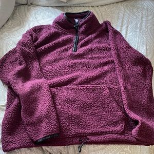 Victoria’s Secret Pink Sherpa, wine colored, L